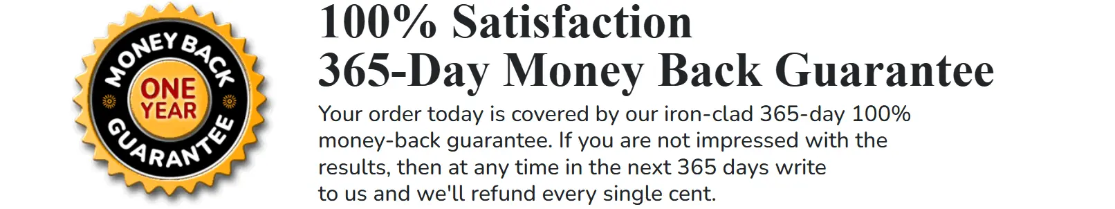 Money back guarantee